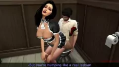 Play Busty Maid Caught in the Act: Lesbian Sex in the Bathroom